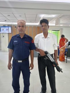 On duty guards at Jamuna Bank
